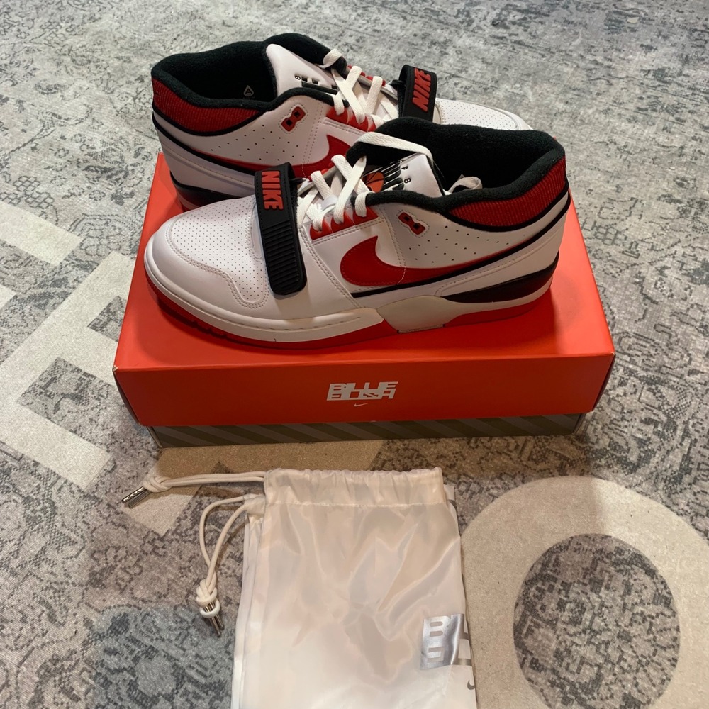 Nike Air Alpha Force 88 SP Mens 10.5 White Fire Red New Retro Basketball Shoes